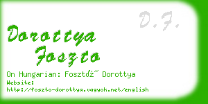 dorottya foszto business card